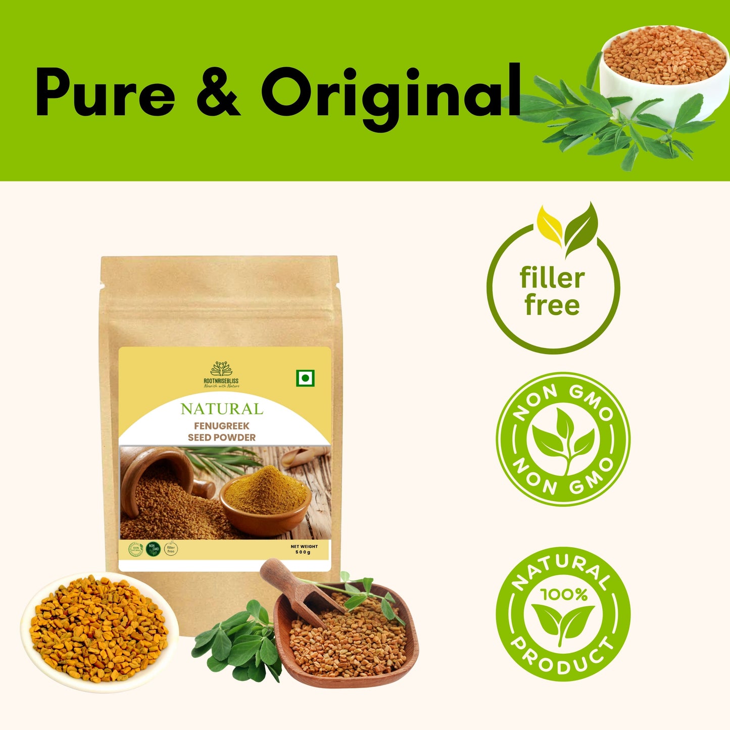 Beetroot Powder (500g) + Fenugreek seed Powder (500g) Combo