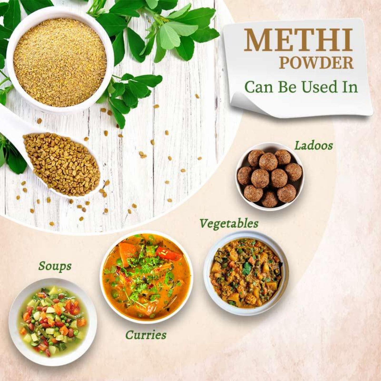 Moringa Powder (500g) + Fenugreek Seed Powder (500g) Combo