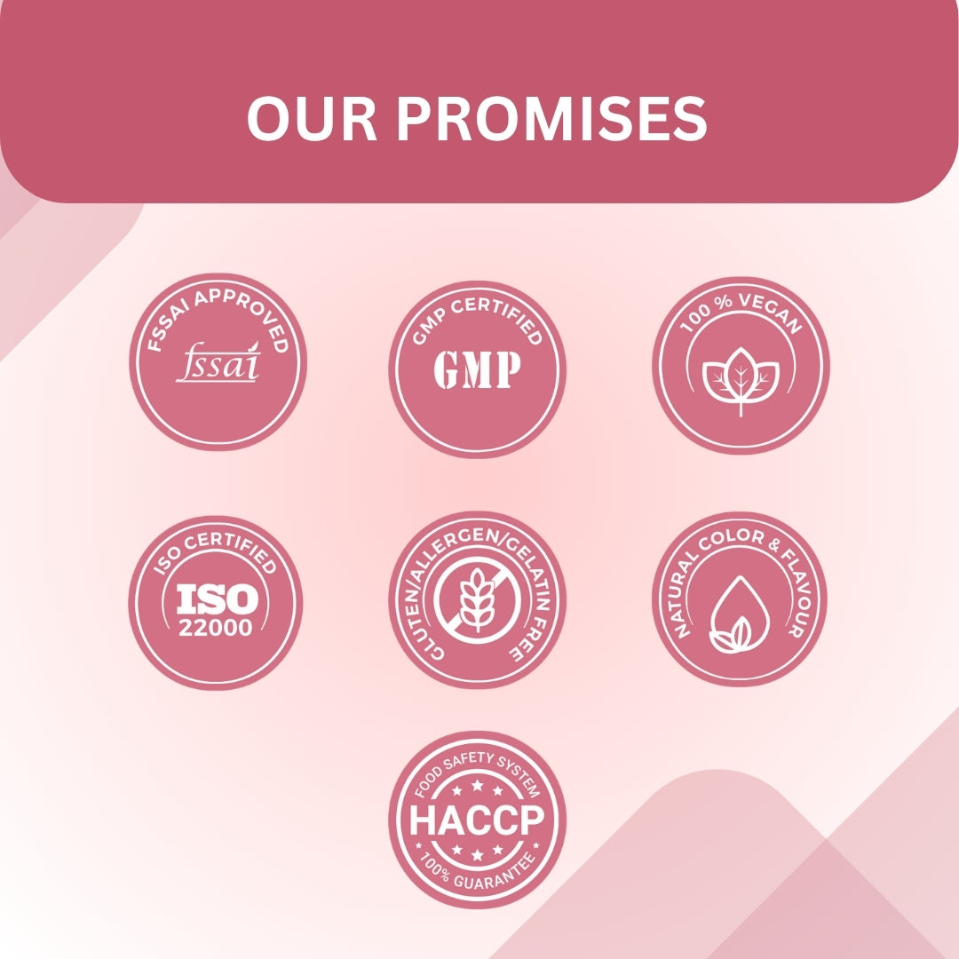 Beauty Biotin Gummies – Strawberry Flavour | With Hyaluronic Acid, Aloe Vera, Amla, Grape Seed & Vitamins C, B6, B12 | For Hair Growth, Glowing Skin & Strong Nails | 30 Vegetarian Gummies