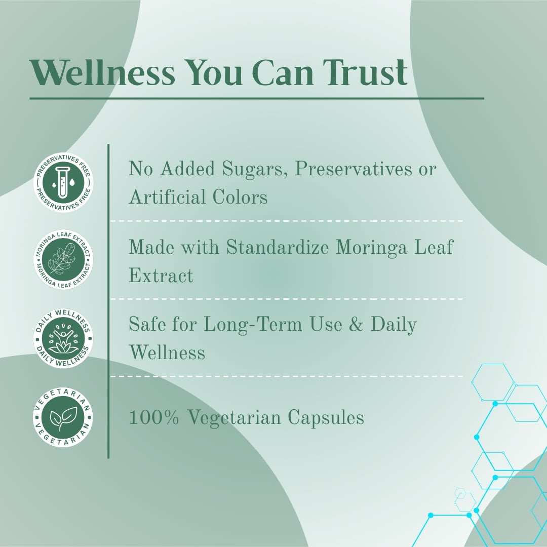 ROOTNRISEBLISS Moringa Tablets – 60 Natural Tablets | Rich in Vitamins, Minerals & Antioxidants | Daily Energy, Detox, Immunity & Overall Wellness Supplement | Natural Herbal Superfood for Men and Women