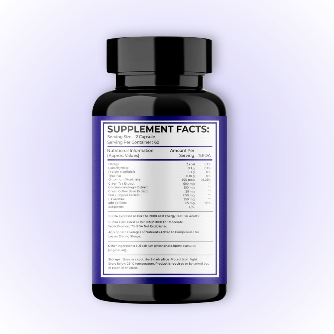 ROOTNRISEBLISS Fat Burner – Natural Thermogenic Weight Loss Support | Boost Metabolism | Burn Belly Fat | Increase Energy