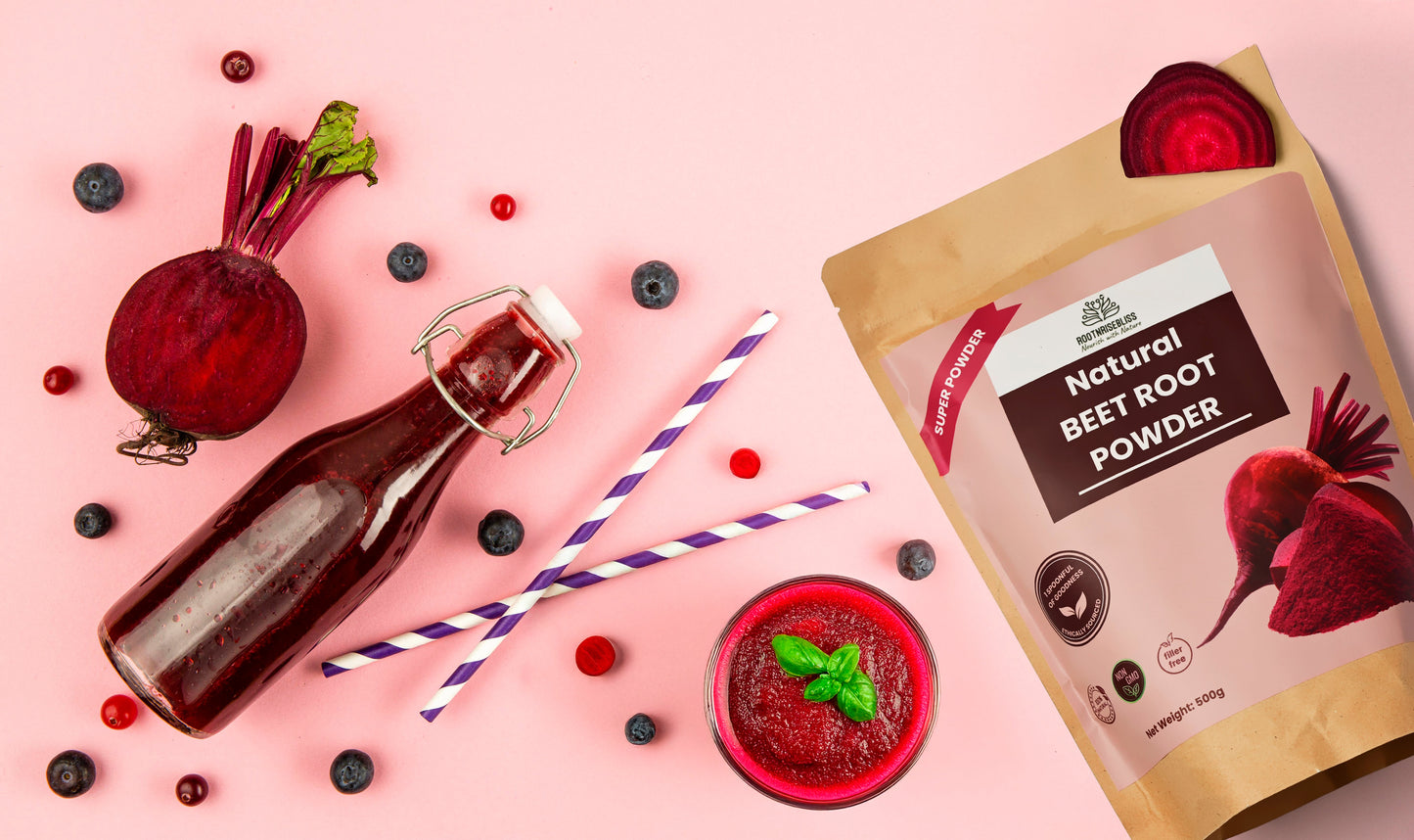 Natural Beetroot Powder – Nutrient-Rich Superfood for Energy & Wellness Banner Size Image